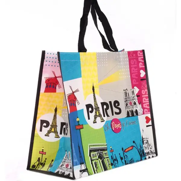 Grand Sac Fourre-tout Plage/shopping En Polypropylène Tissé Vert Foncé - Extra Large - Neuf Sans étiquette