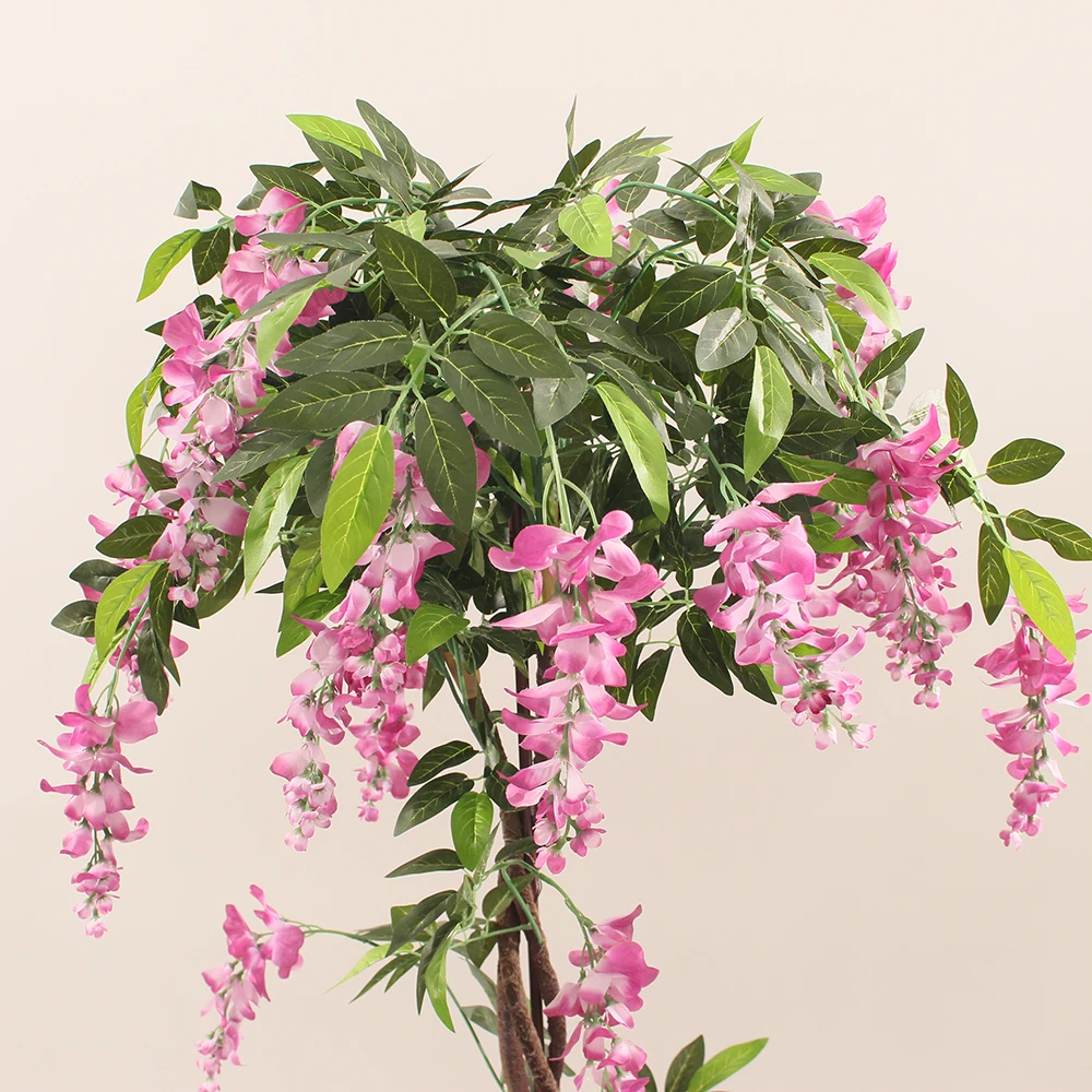 JWT3664 Artificial Potted Wisteria High Quality Outdoor Large Pot Succulent Home Bouquet Hanging Plant 150cm Environmental - Image 3