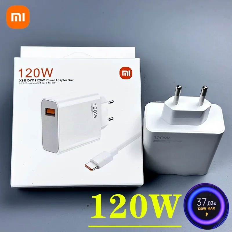 Xiaomi 120w Charger Eu Adapter Fast Charge 6a Type C Data Cable For ...