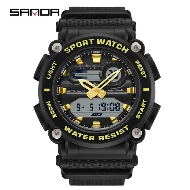SANDA 3139 Outdoor Sports Watch - Waterproof & Multi-Time Zone