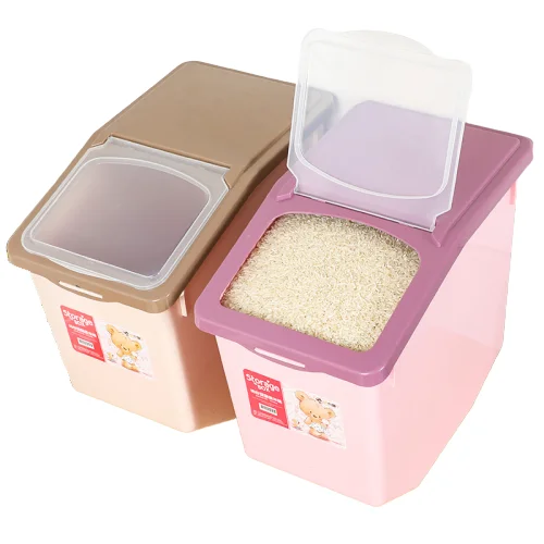 Buy Plastic Airtight Rice Storage Container With Wheel And Handle 10kg 15kg  Pp Rice Storage Container from Ningbo Ablespring International Trading Co.,  Ltd., China