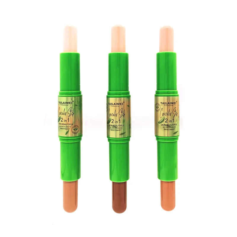 C078 Green Tea Concealer 2 in 1 Finishing Touch Contour Concealer Stick Flawless Colors Makeup Make up Double Ended Concealer
