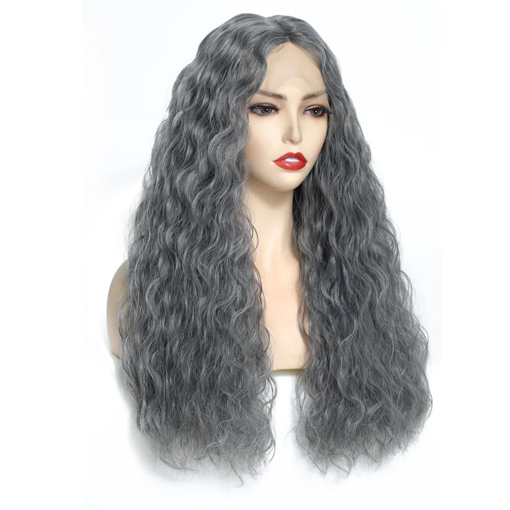 Long Curly Synthetic Lace Front Wig With Baby Hair Middle Part Soft Fluffy  24 Inch Cosplay Wig For Women Swiss Lace Hairstyle - Buy X-tressx-tress New  Curly Black Colored Hair Lace Wig