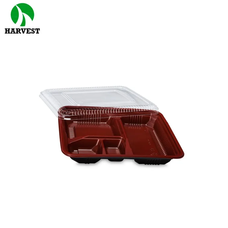 Custom Disposable Pp Plastic 3 Compartment Microwave Food Container