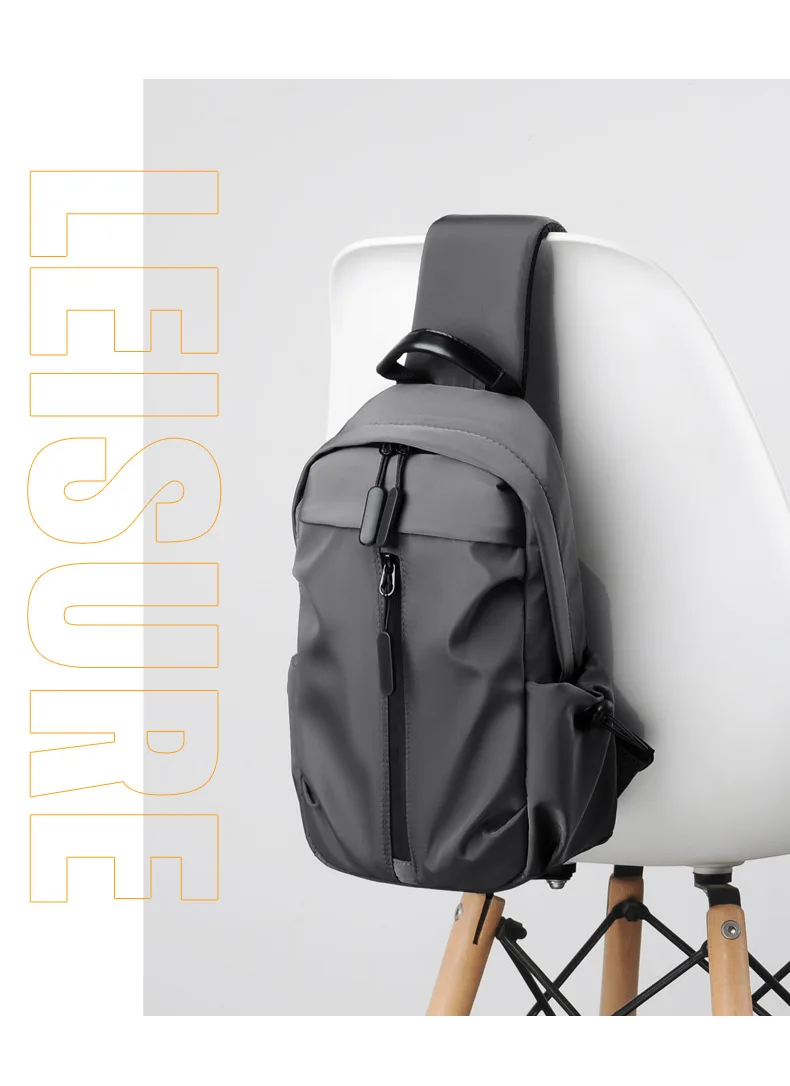 Men's new trendy business and leisure multi-function business travel single shoulder messenger bag