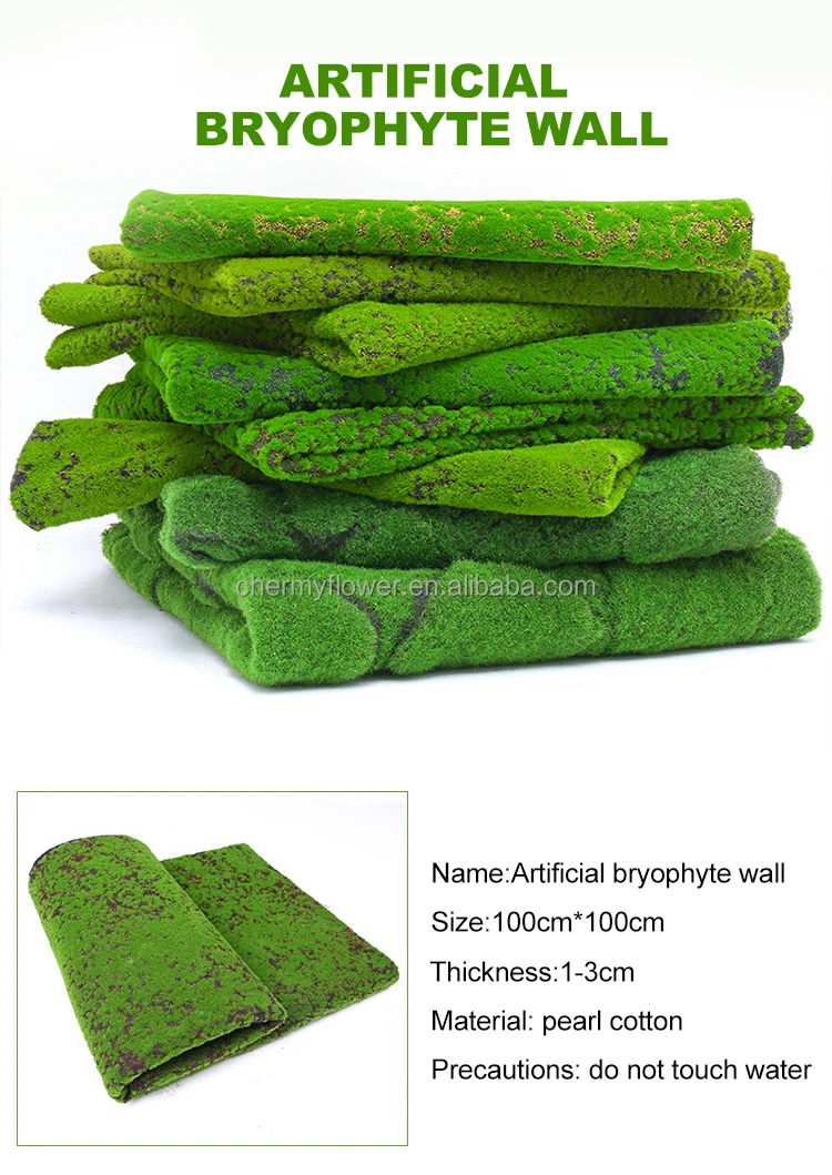 Artificial Moss Wall Panels Indoor Plant Vertical Panels Customizable