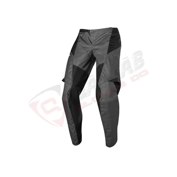 Waterproof Grey-Black Patchwork Slimmed-fit Motocross Pants For Men