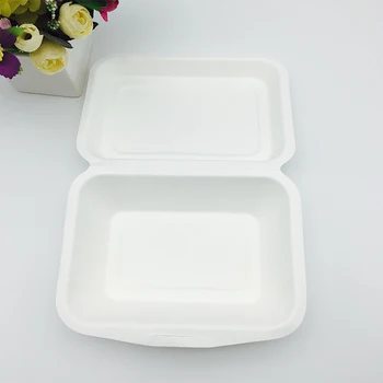 環境にやさしいサトウキビバガス紙皿/カバー付きボックス