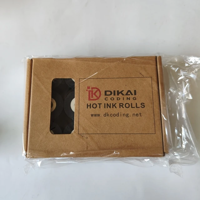 DIKAI833ink 36x16mm Black Hot INK Roll for Roller Transfer Printing Coding Machine with 130-160C Temperature and Pillow Packing 4