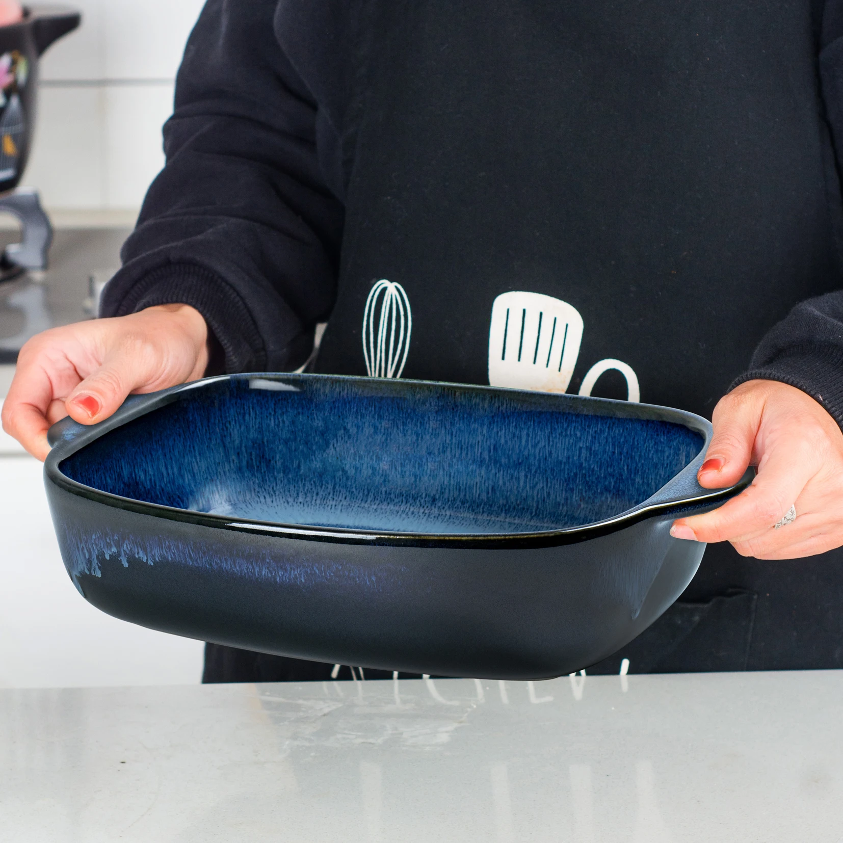 UNICASA UNIcASA casserole Baking Dish with Lid - ceramic Blue