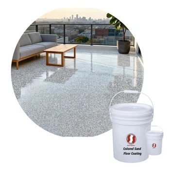 Ultra Wear-Resistant Self-Leveling Color Sand Epoxy Floor Coating Liquid Coating Easy-to-Applied with Brush