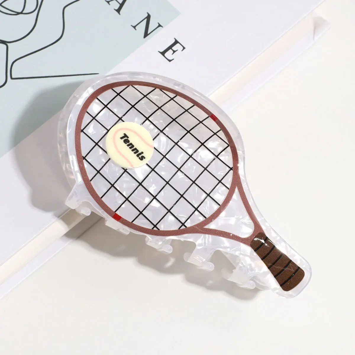 Girls Hair Accessories - Sporty Style Tennis Racket Clips display picture 2