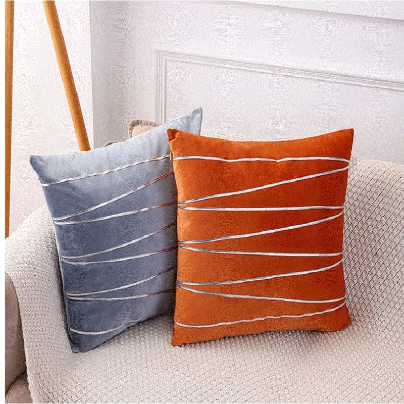 Inyahome Woven Decorative Plush Velvet Throw Pillow Covers