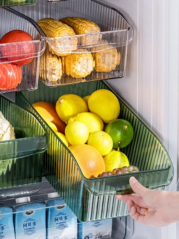 Hot Selling Clear Plastic Stackable Airtight Food Kitchen Crisper