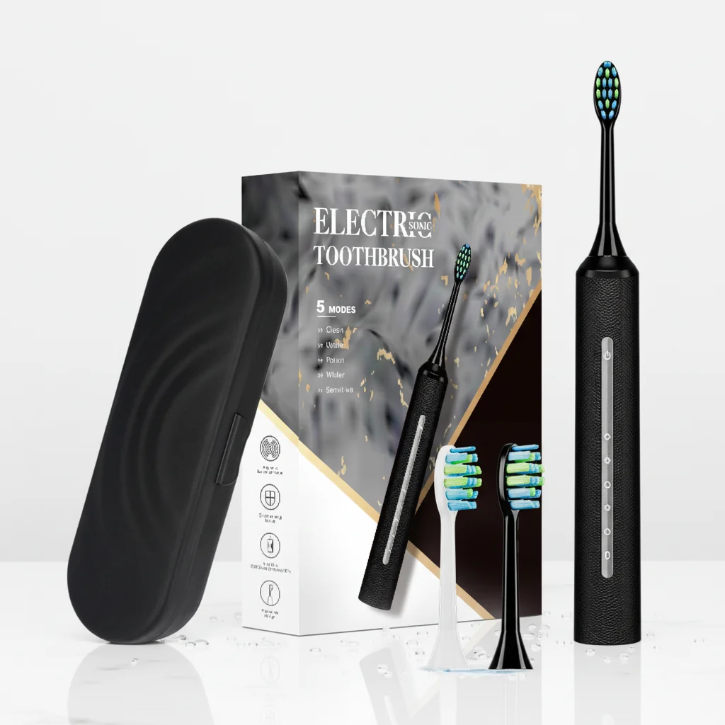 IPX7 Waterproof Rechargeable Sonic Electric Toothbrush for Adult Daily Use