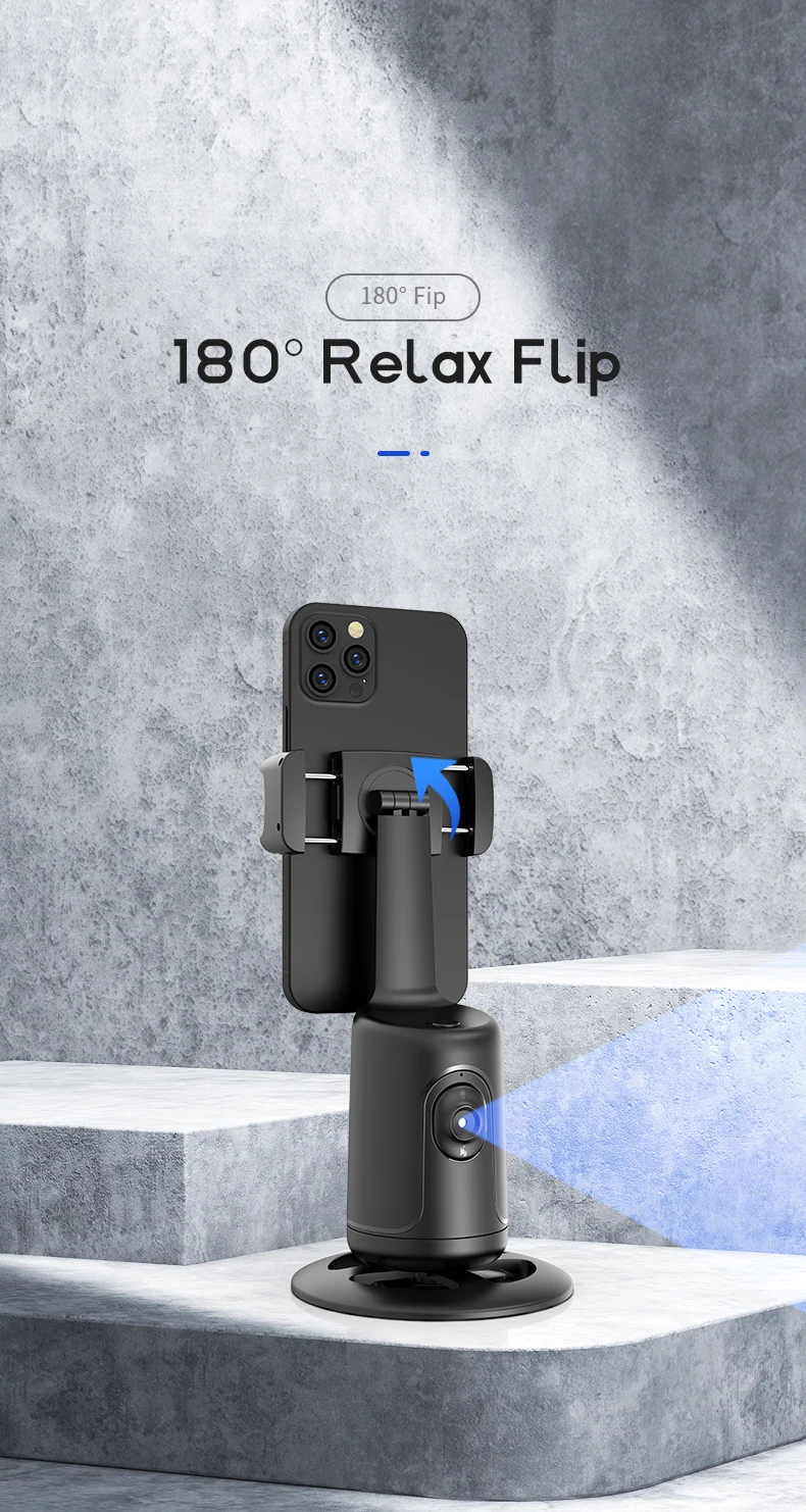 P01 Portable AI  Mobile 360 Smart Selfie Stick Phone Auto Face Tracking Camera Stabilizer Tripod Mobile Phone Stand Holder