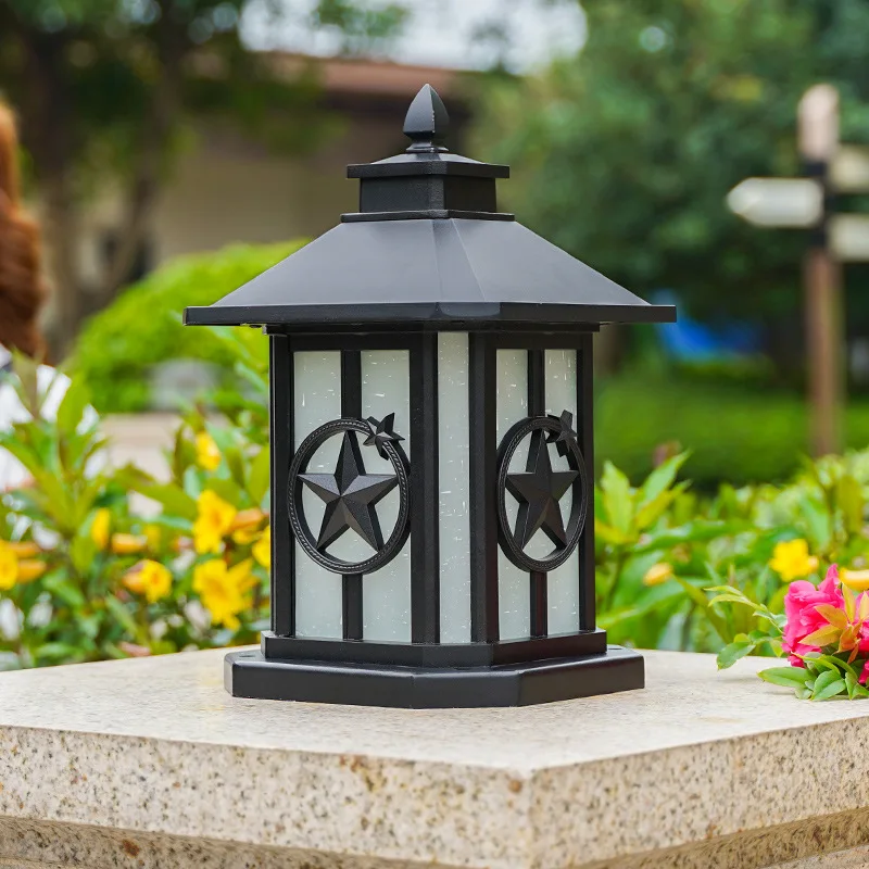 については レトロ防水ゲートライトピラー屋外ソーラーピラーランプ屋外ガーデンコラムフェンス用 Buy Outdoor Led