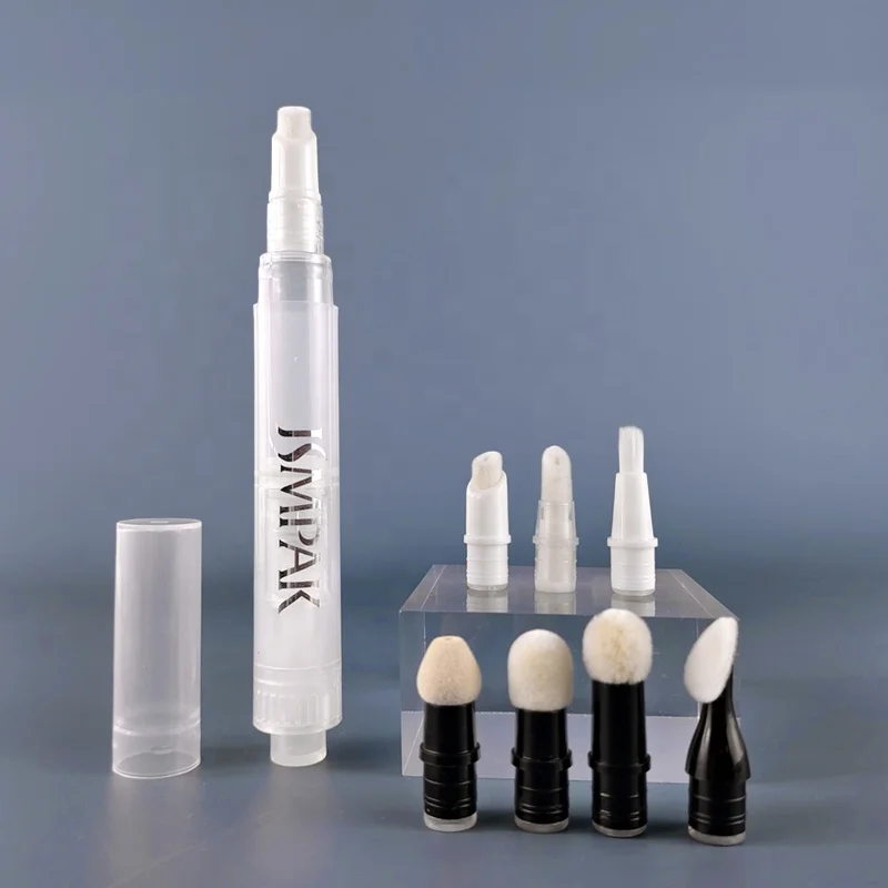 Wholesale Bulk Empty Cosmetics Lipgloss Containers Foundation Concealer Click Pen Tube With Brush