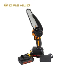 21V Mini Chain Saws ChainSaw  6 Inch Tool Brush Wood Cutting Machine Garden Pruning Cutter Electric Power Battery Cordless