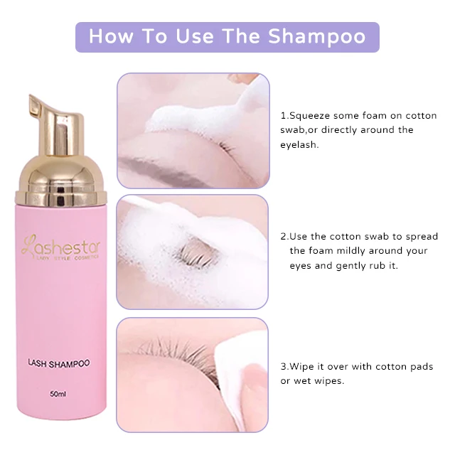 Лидер продаж индивидуальный органический натуральный шампунь с ароматом розы собственным этикеткой для удлинения ресниц из