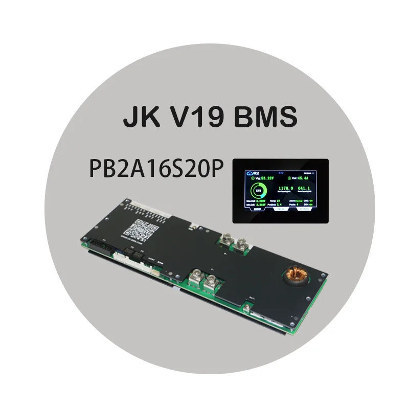 New JK  BMS V19  Version  Upgrade Smart BMS JK PB2A16S20P with 4.3inch Display Communicate with  Inverters 16s Bms