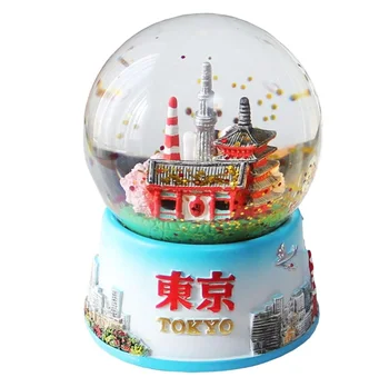 customized snow water globe glass city gift japan souvenir snow globe