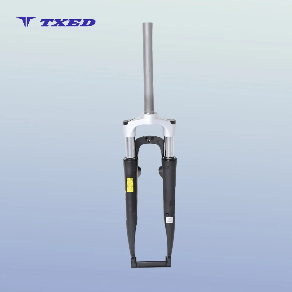 700C Suspension Aluminum Front Fork with Coil Spring Threadless V Brake 63mm Travel for Road BMX Kids' Bikes