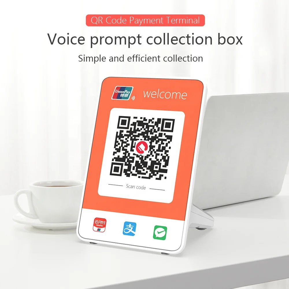 JHL Generate QR Code Payment Terminal with Mounting Stand Wechat Pay Alipay Mobile App