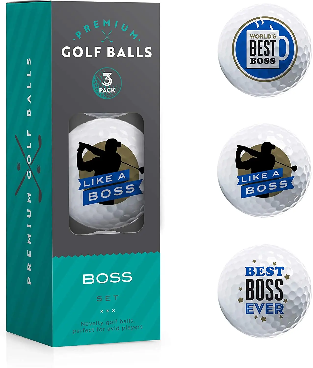 3 Pack Novelty Logo Personalized Funny Unique Custom Design Golf Balls ...