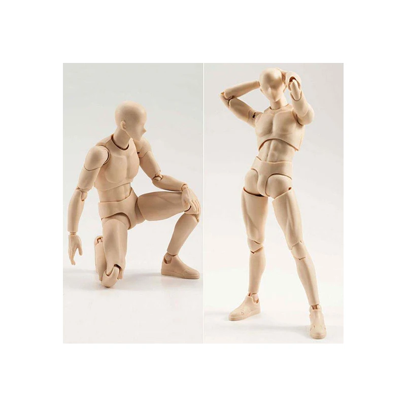 New SHF High Quality PVC Anime Figure Male and Female Action Movebale Figure Body Kun Body Chan Model Toy Doll for Collection