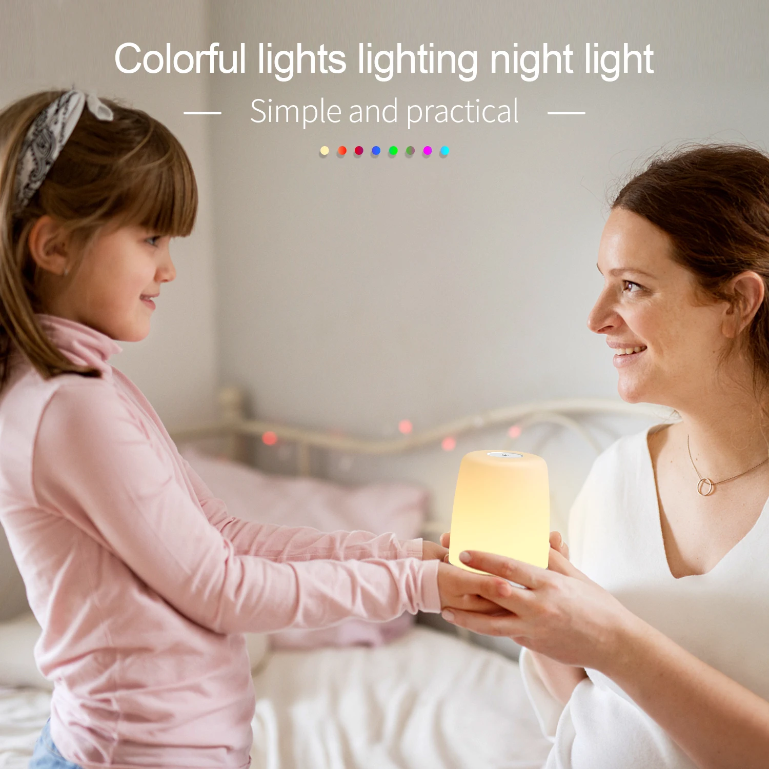 Versatile Rgb Touch Lamp 3 Brightness Night Light For Nighttime