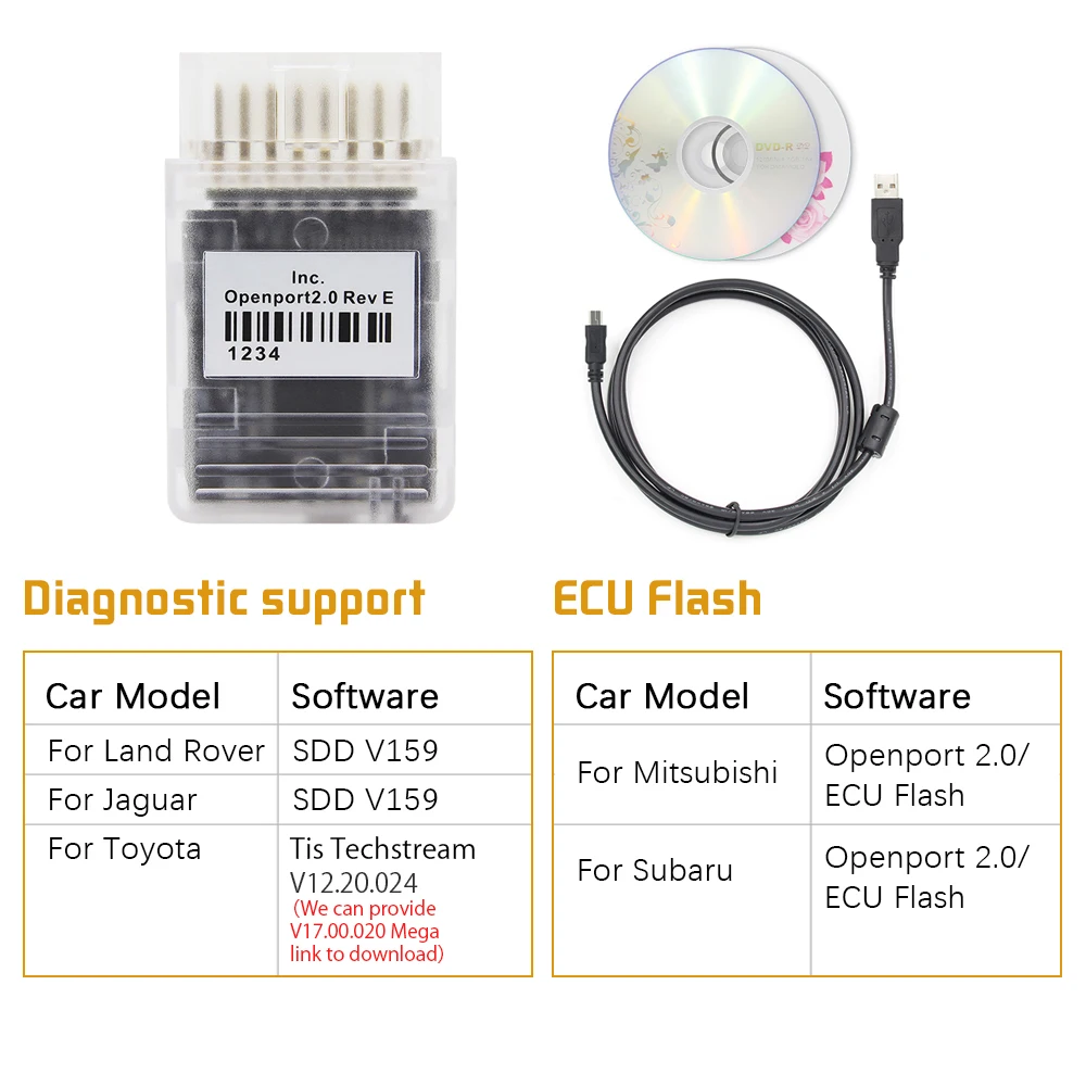 Openport 2.0 ECU FLASH Programmer for Subaru, Mitsubishi, Toyota