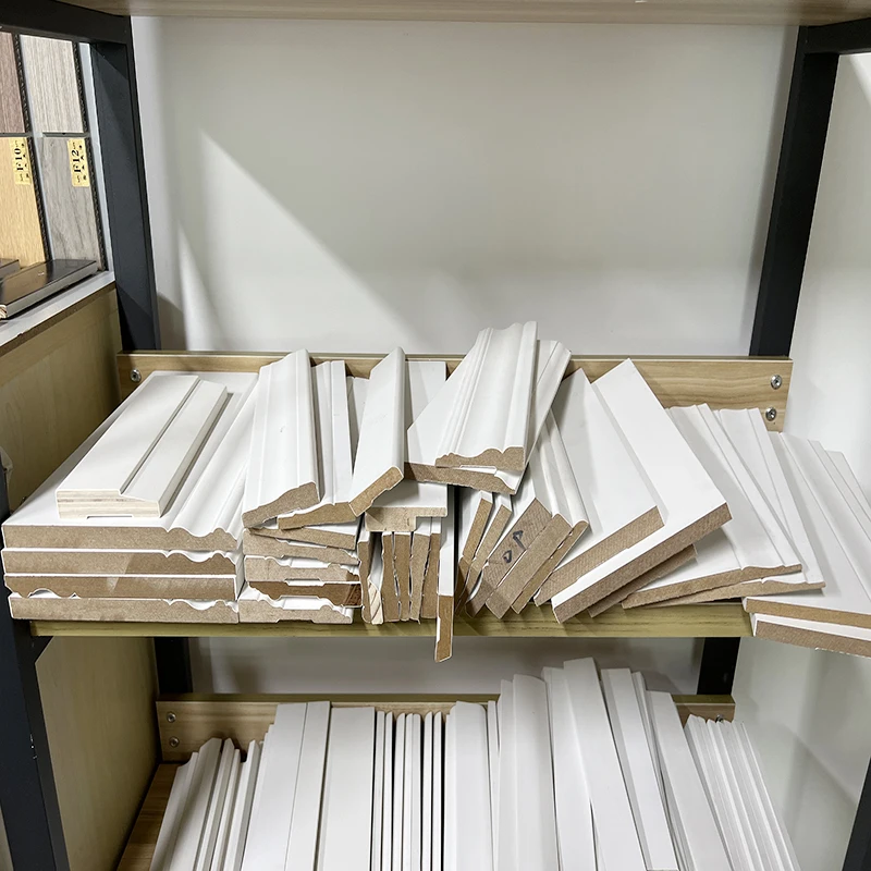 White Primed Wood Skirting Board - Free Samples MDF Baseboards