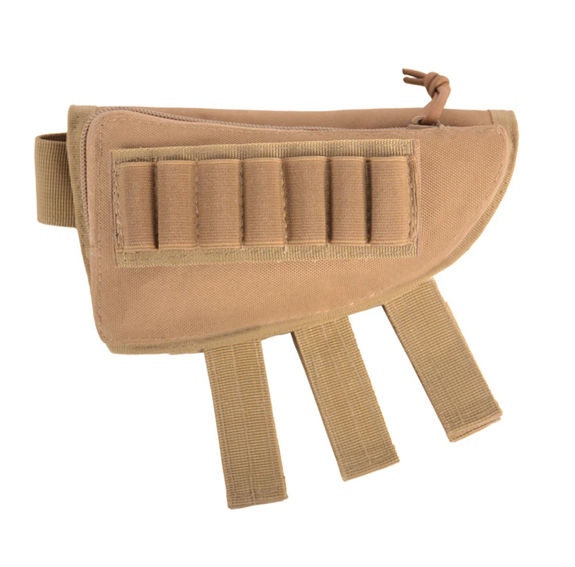 tactical buttstock rifle cheek rest portable pouch shell