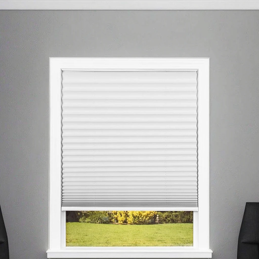 Modern Cordless Paper Shades Day Night Paper Blinds with Built-In Installation Fabric Horizontal Pattern Plain Technique