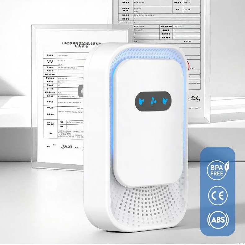 Wall Plug Air Ionizer Modern Rounded Edge Air Cleaner with Ambient Light Eliminate Smoke Dust Pollen for Bedroom Office Toilet 3