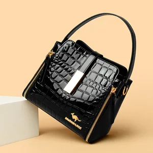 2026 New Woman's Handbags Luxury Alligator PU Leather Lady's Messager Bags with Lock Fashion Woman's Bags