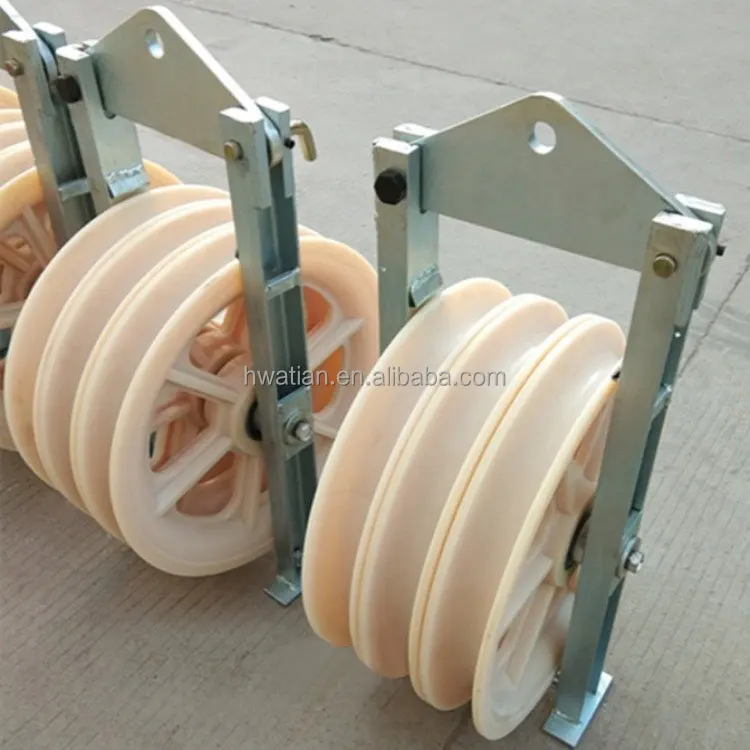 508mm Nylon Sheave Stringing Pulley Block Wire Rope Cable Hanging for Electric Construction