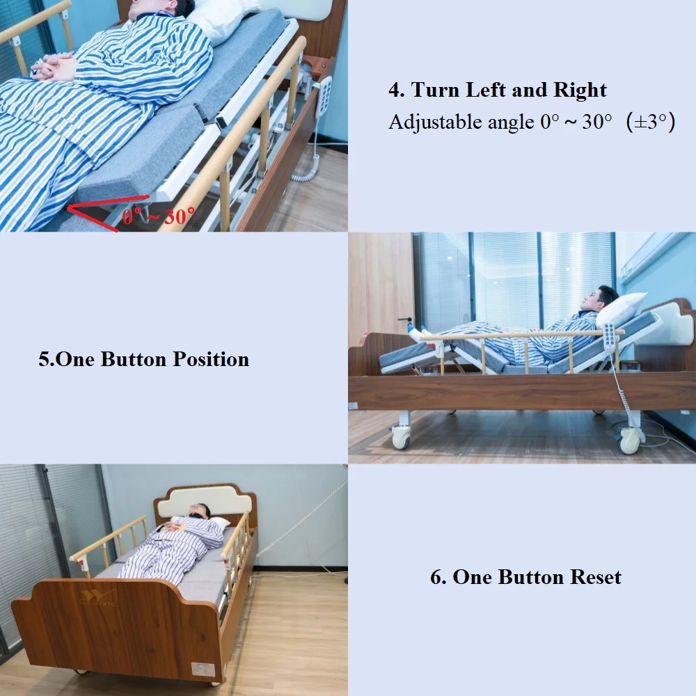 3 function home care wooden electric medical elderly patient bed-62