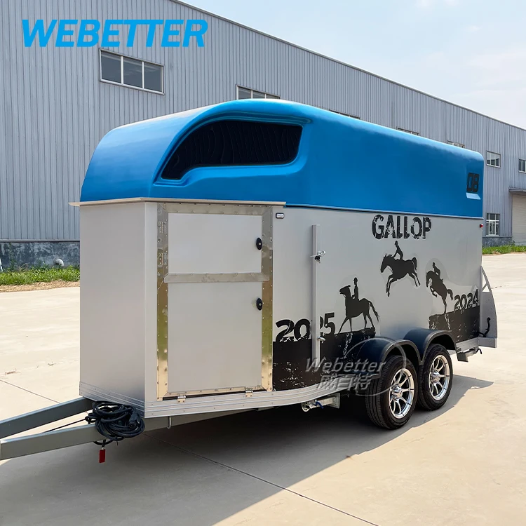 WEBETTER 2 Horse Angle Load Camper Float Special Horse Transportation Truck Trailer