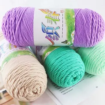 Factory Wholesale Milk Cotton Yarn 100% Acrylic Yarn Hand Knitting Yarn