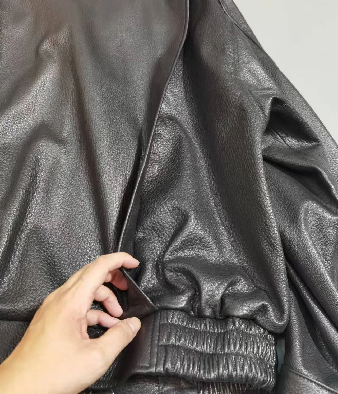 2024 Autumn New Loose Lamb Foam Skin Leather Jacket Women Silhouette Motorcycle Bomber Coat Short Genuine Sheep Leather Jacket