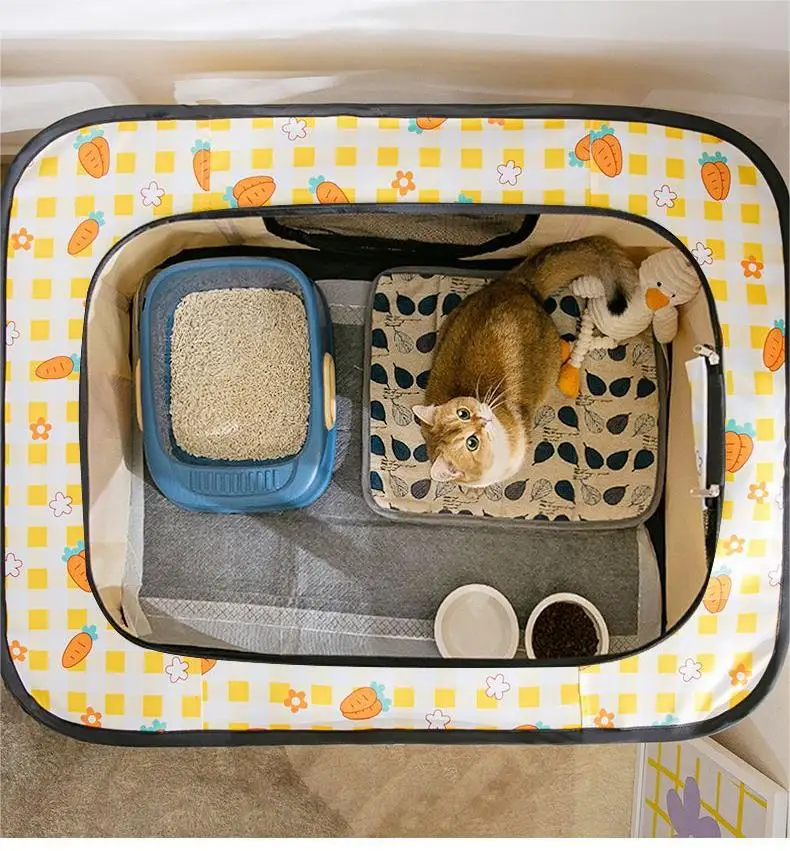 Foldable Pet Playpen Portable Outdoor Tent Crate Cage With Zipper Dog Cat Playpen manufacture