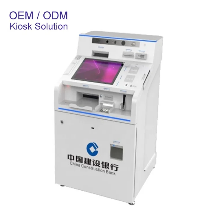 21.5 Inch Mutil Function  Dual Touch Screen Embossing Bank Card Printer  Kiosk Payment  Terminal Encryption Pin Pad