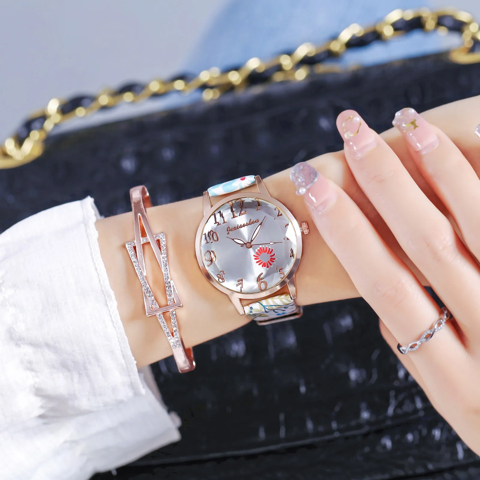 Dameshorloges lederen band luxe quartz horloges waterdicht