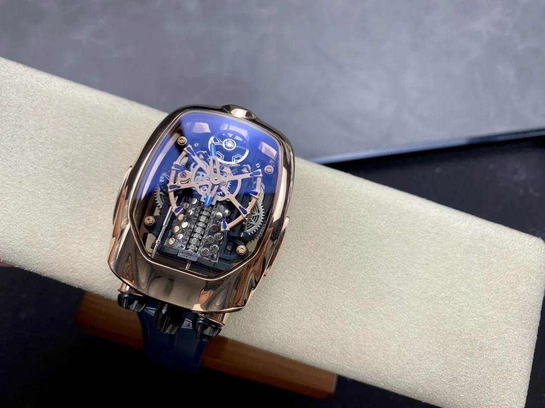 Jacob Co Luxury Men's Automatic Mechanical Watch Visual Rose Gold Shell with Pointer Dial Display High Quality Factory Price