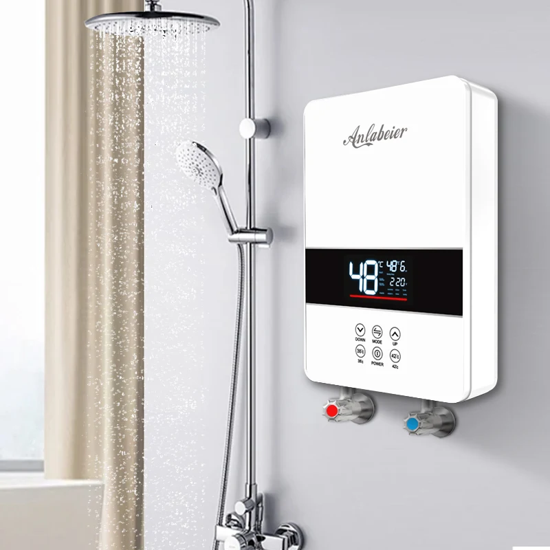 Factory Price Bathroom Under Sink 3500W -6000W 220V Touch Control IPX4  Bathroom Electric Shower Head Instant Water Heater