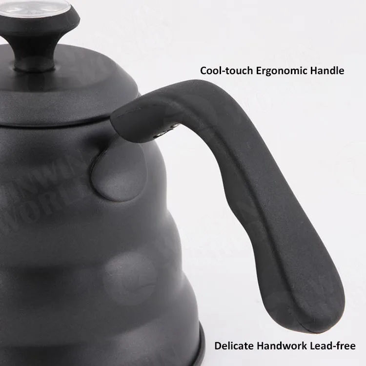Caffettiera In Vetro Da 600ml Con Manico In Legno Bollori A - 14