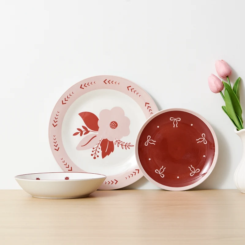 Wholesale Custom Made White Porcelain Ceramic Plates in Various Sizes Suitable for Household  Dishwasher Microwave Safe