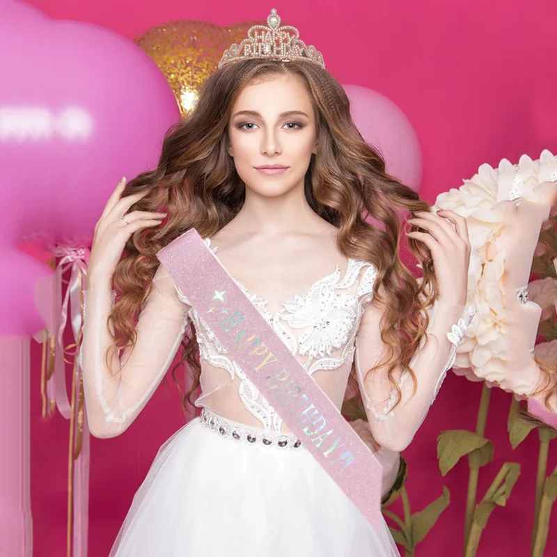 Kit Compleanno 13 Anni Ragazza - Diadema, Fusciacca, Palloncini, Topper Torta, Portachiavi - Foto 6